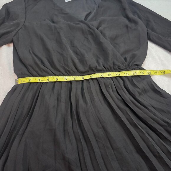 BBX Lephsnt Black Wrap Dress - Elegant & Flowy - Size L - Picture 8 of 13